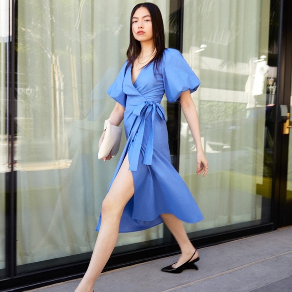 Reformation Olea Wrap Midi-Dress - Picture 2 of 10